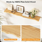 Floating Shelves for Wall Rustic Farmhouse 55 Inch Floating Shelf Bathroom Wooden Shelves for Wall Mounted Live Edge Pine She