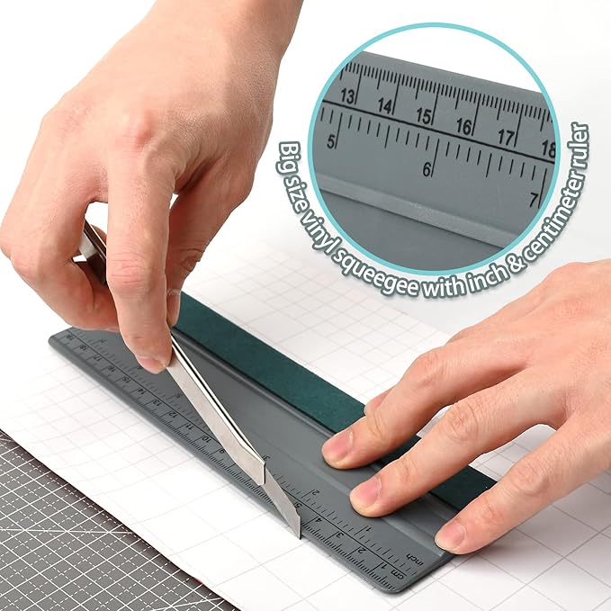 EHDIS Large Vinyl Squeegee Window Tint Tool 3PCS Big Size Felt Edge Wrap Scraper for Vinyl Graphic Decal Car Wrapping Applicator Wallpaper Smoothing (Grey)