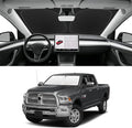 Custom Fit Windshield Sun Shade for RAM 1500 2012-2018, Blocks UV & Heat, Front Window Sunshade Accessories, Easy Fold & Store Keep Your Car Cooler