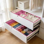 Drawer Organizer Clothes, 16 Pack Dresser Organizer Bins, Foldable Closet Organizers and Storage Fabric Dresser Bins, Shallow