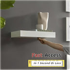 Floating Shelves for Wall Storage, Wall Shelves Bedroom Decor, Secret Compartment Furniture with Trap Door, Rustic Wood Shelf