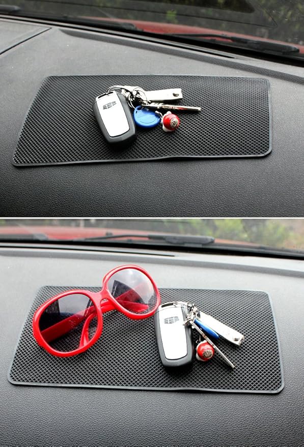Tianmei 10.6in x 6.1in Extra Large Size Anti-Slip Rubber Pad, Car Dashboard Universal Non-Slip Mat use for Cell Phones, Sungl