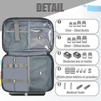 GDNasist Medicine Storage Bag, Medical Bag Pill Bottle Organizer for Emergency, Medicine Box Empty with Small Portable Pouch,