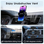 17mm/0.67" Ball Joint Extension Arm for Car Vent Phone Holders – 2.04-Inch (52mm) Adjustable Length with 360° Swivel & Phone Holder Mounting Clip, Black