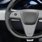 MEWANT Hand Stitched Tesla Model S(O-Shaped) Steering Wheel Cover Wrap for Tesla Model S 2021-2023 / Model X 2021-2023 Steering Wheel Accessories