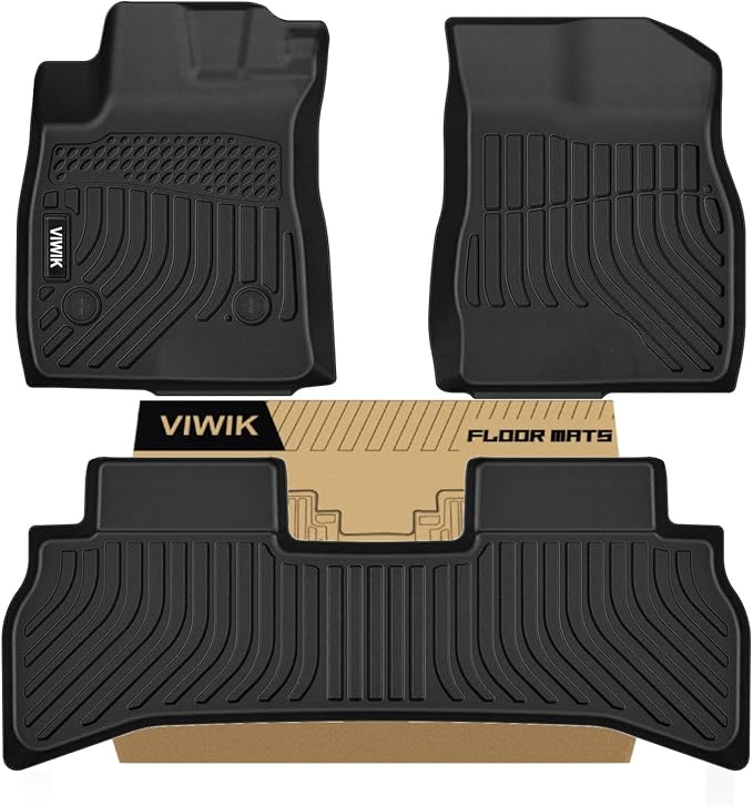 VIWIK Custom Fit Floor Mats for 2021-2026 Chevy Trailblazer FWD, 1st & 2nd Row All Weather Protection, 3D Scanning Design, Non Slip, Waterproof & Stain Resistant, Easy to Clean