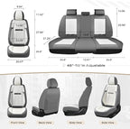 Coverado Car Seat Covers Front Seats, Seat Covers for Cars, Car Seat Protector, 2-Pack Car Seat Cushion Nappa Leather, Waterp