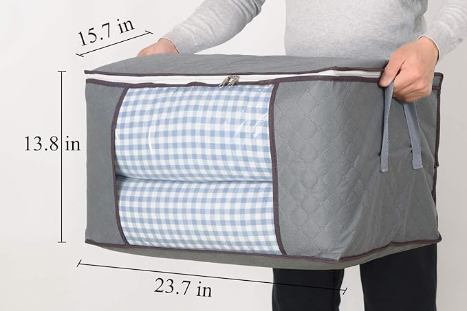 combocube 3 Pack Comforter Storage Bag and 3 Pack Clothes Storage Bins