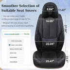 Coverado Universal Seat Covers Front, 2-Pack Universal Seat Covers for Cars, Waterproof Nappa Leather Car Seat Covers with He