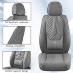 Coverado Front Car Seat Covers, Waterproof Seat Covers with Lumbar Support, Leather Seat Covers, Car Seat Covers Front Seats,