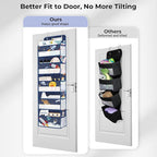 Clastyle Blue Space Over The Door Organizer Storage Planet Rocket 5 Shelves Closet Nursery Hanging Shelves Clothes Diaper Stu