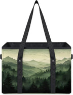 Reusable Grocery Bags Heavy Duty Shopping Bags Foldable Large Tote Bags with Long Handles & Hard Bottom