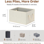 StorageWorks Fabric Storage Bins for Shelves, Storage Baskets for Closet Organization, Organizer Bins for Clothes Storage, Be