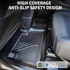 YITAMOTOR Floor Mats Compatible with 2021 2022 2023 Hyundai Santa Fe 5 Seat Includes Front and Rear Row,TPE All-Weather Floor Mat Set Liners, Black