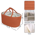XUANGUO Large Baby Diaper Caddy Organizer for Girl Boy Rope Nursery Storage Bin Basket Portable Holder Tote Bag for Changing 