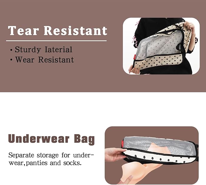 U+U 4 Set Compression Packing Cubes - Ultralight Travel Organizers, Space-Saving Suitcase Organizer, Expandable Packing Cubes