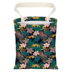 Cute Car Trash Can, Hanging Canvas Car Back Seat Organizer and Storage Bag, Funny Car Trash Bag For Travelling, Outdoor Tropical Leopard Jungle