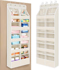 Univivi 6-Shelf Baby Door Storage Over Door Fabric Hanging Organizer with 10 Deep Pockets and 4 Small PVC Pockets Wall Mount 