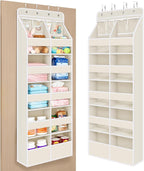 Univivi 6-Shelf Baby Door Storage Over Door Fabric Hanging Organizer with 10 Deep Pockets and 4 Small PVC Pockets Wall Mount 