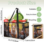 Reusable Grocery Bags Heavy Duty Shopping Bags Foldable Large Tote Bags with Long Handles & Hard Bottom