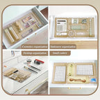 Kitchen Desk Drawer Organizers Storage for Office, Small Acrylic Vanity Trays Makeup Organizer for Drawer Bathroom Plastic Ma