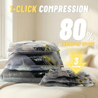 Cordless Vacuum Bags for travel - 18 Pack Rechargeable Wireless Vacuum Seal Bags for Clothing Travel, Space Saver vacuum stor