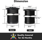 Acegoo RV 3 Way Dimmer Kit DC12V All-Aluminum 3-Way Dimming Switch for Boat Motorhome Camper Van Trailer Truck Car LED Strip Light, Multi Location On/Off/Dimming Switch, DC12-24V 6Amps (Black)