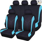 Flying Banner Car Seat Covers Front Seats and Rear Bench Mesh Fabric Rear Bench Split Polyester Cover Easy Installation SUV C