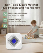 Dehumidifier for Bathroom with Color-Changing Beads, Rechargeable Small Dehumidifier for Closet, Portable Gun Safe