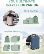 ECOHUB 6 Set Packing Cubes for Travel Durable Suitcase Organizer Bags Set with Personalized Tag Travel Essentials with Shoe B