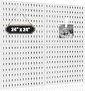 AKTOP Peg Board Wall Organizer 4-Pack – 12"x12" Plastic Pegboard Panels for Walls, White Desk Wall Mount Peg Board for Home, 