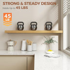 Dreamland 48 Inch Floating Shelves for Wall,8 Inch Deep Floating Shelves,48" W x 8" D Wall Shelves for Bedroom,Living Room,Ki