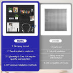 Pegboard Combination Kit, Modular White Pegboard Wall Organizer with 4 Pegboards & Accessories Hanging for Gaming Office Wall
