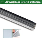 Motoforti Nano Ceramic Car Window Tint Film VLT 60% IRR 60% UVR 55% Silver Tone 14.76 ft x 35.43 Inch Privacy Film 2mil PET 1 Pc