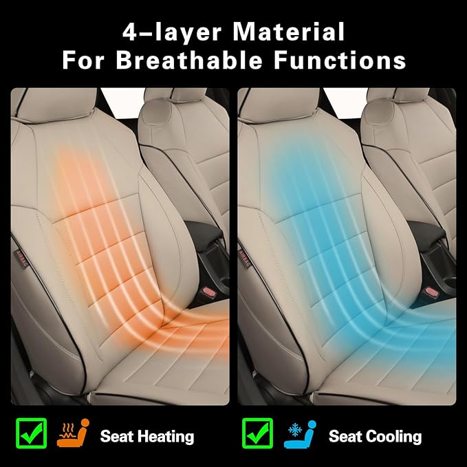 EKR Rav4 Seat Covers Custom Fit for Toyota Rav4 (Hybrid) Woodland/Limited 2026, Leather Car Seat Cover Full Set for SUV,Faux 