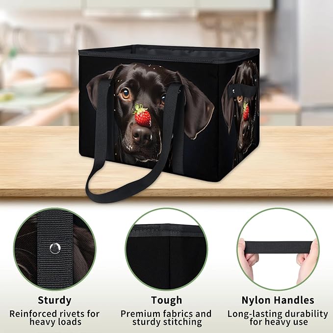 Reusable Grocery Bag Foldable Shopping Tote Bag with Handles Reusable Shopping Bags Large Kitchen Grocery Bags