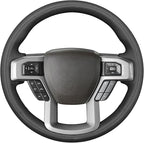 MEWANT Hand Stitch Steering Wheel Cover for Ford F150 F250 F350 Expedition 2018-2021 Ford 150 Truck Steering Wheel Wrap