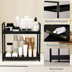 Bathroom Counter Organizer 2 Tier Vanity Storage Countertop Shelf Makeup Organizer Perfume Tray Skincare Holder for Sink, Dre