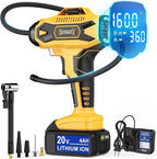 Cordless Tire Inflator Air Compressor Compatible with Dewalt 20V Battery, 160PSI Portable Air Pump with Digital Pressure Gauge, Fast Inflation for Cars, Motorcycles, Bikes(Bare Tool)