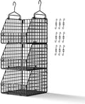 PUPPYCUTE Larger & Deeper Hanging Storage Basket, Closet Organizers and Storage, Hanging Shelves Wire Baskets for Clothing Sw