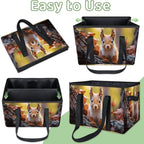 Reusable Grocery Bags Heavy Duty Shopping Bags Foldable Large Tote Bags with Long Handles & Hard Bottom
