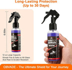 Hydrophobic Glass Coating Spray for Car, Quick-Dry Water-Activated Windshield Rain Repellent, Long-Lasting Protection for Aut