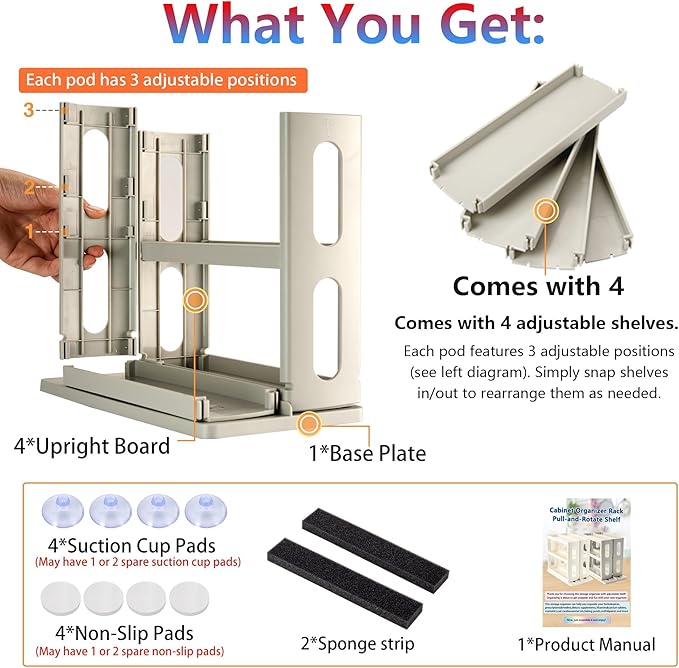 Dutiplus Medicine Organizer 2 Three-Decker Shelves Cabinet Storage Rack Organizer for Holding Vitamins, Supplements Cosmetics