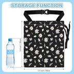Daisy Flower Car Trash Bag - Waterproof Car Trash Bag Hanging Leakproof Car Garbage Bag - Washable Reusable Trash Bag for Car Interior Hanging Organizer Storage Vehicle Travelling Camping