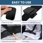 Seat Belt Clips, 2.9" Width Adjustable Anti - Slip Car Clips Shoulder Limiter Adjuster for Adults Car Sedans SUV RV MPV Seat, Comfort & Safety Accessory for Car (4 Pack)