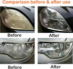 Headlight Restoration Kit, Car Headlight Glass Scratch Renovation Tool, Automobile Headlight Lens Polish Repair Tool with UV 