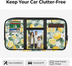 Lemon Car Sun Visor Storage Bag,Scratch-Resistant Car Essentials Tool Pack Car Visor Organizer with Zipper Fits Most Vehicles, SUVs, Trucks