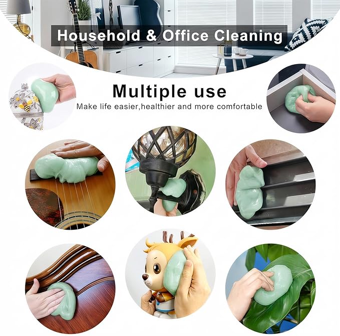 ASFSKY Car Cleaning Gel (5 Pack) Cleaning Putty Universal Dust Cleaning Car Interior Cleaner Keyboard Dust Remover Car Slime 