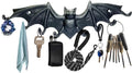Bat Key Hooks Gothic Bat Key Rack Wall Mount Casting Iron Rustic Decorative Hooks for Keys Bag Purse Towel Umbrella Dog Leash