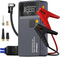 Car Battery Jump Starter with Air Compressor,8000mAh Battery Jump Box with Tire Inflator,Jump Booster with Smart Jumper Cables,LED Light Emergency Kits for Vehicles,Arrancador Ae Batería